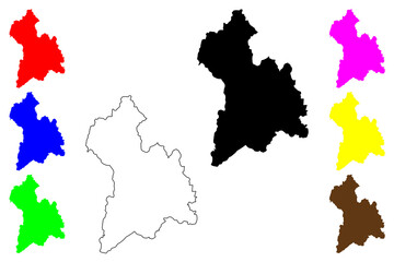 Minoh city (Japan, Nihon-koku or Nippon-koku, Kansai region) map vector illustration, scribble sketch Minoh-shi map