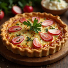 pizza with salami and cheese