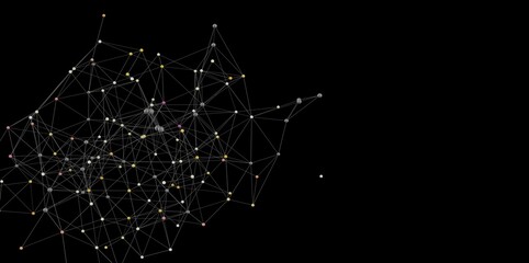 Abstract background image of interconnected nodes and lines. Perfect for technology, network, and...