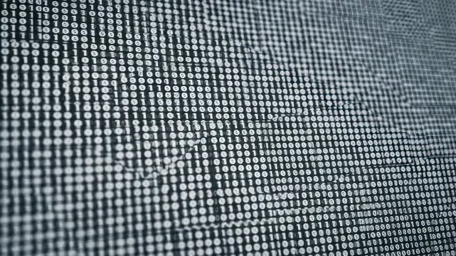 Binary code grid pattern