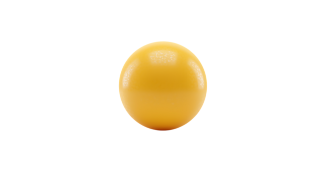 Shiny Yellow Sphere isolated on a transparent background