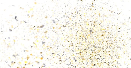 Sparkling gold and silver confetti bursts. Perfect for celebrations, sales, or festive designs.