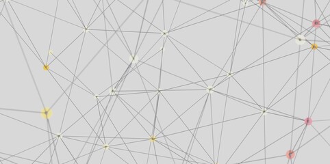 Obraz premium Stock photo of abstract network connection. Dots and lines background.