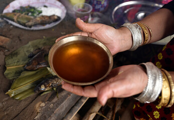 Rice beer of tribal people of Assam	
