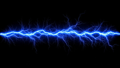 Electric Bolt: A brilliant depiction of a vibrant, striking electric bolt, illuminating against a profound black backdrop, demonstrating raw power and electric potential.