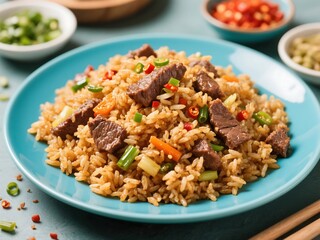 Spicy, savoury and loaded with beefy goodness. This fried rice is a total flavour bomb