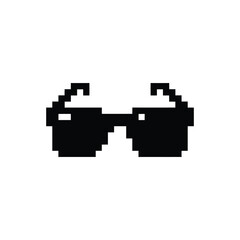 Pixelated Sunglasses Icon for Retro Gaming and Digital Design Projects