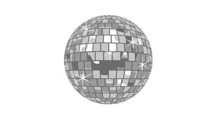 Shiny Mirror Ball Design Element for Party and Celebration Event