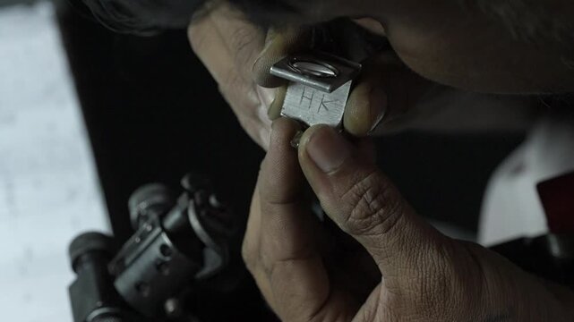 diamond polishing and manufacturing closeup and micro view of diamond 