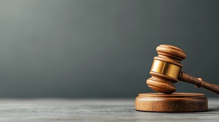 Minimalist Wooden Gavel on Table