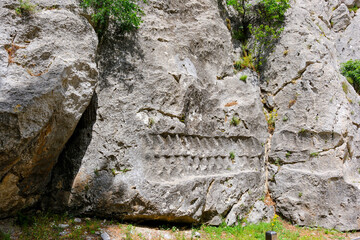 Corum - Turkey, May 31, 2025, Kings Gate in Hattusa Ancient City in Corum City