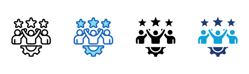 Obraz premium Team icon Multi Style Vector Illustration