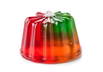 jelly dessert isolated on white background