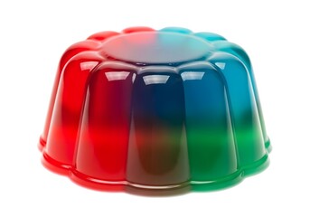 jelly dessert isolated on white background