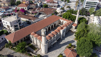Tarsus - Turkey, April 21, 2024, Ulu Mosque and Kirkkasik Bedesteni - from the covered bazaar,...