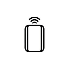 Vector art of wireless signal icon isolated on white background
