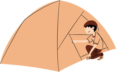 Boy scout illustration