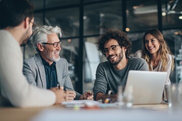 A team of tech professionals discussing the technical requirements of a new business project. Their expertise is vital for developing a robust and scalable solution for the market's needs.