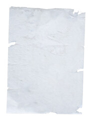 Torn announcement paper with ripped edges isolated transparent background PNG for text placement