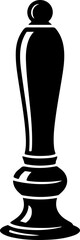 silhouette vector of a traditional beer tap handle with a simple ergonomic shape