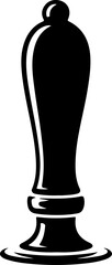 silhouette vector of a traditional beer tap handle with a simple ergonomic shape