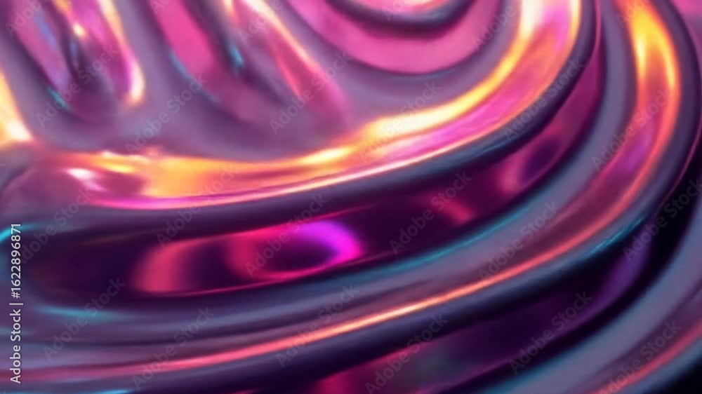Poster abstract iridescent fluid background with glowing light effect and smooth waves