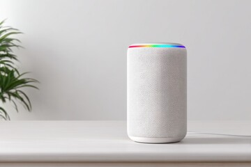 Modern Smart Speaker with Colorful Light for Home or Office Use