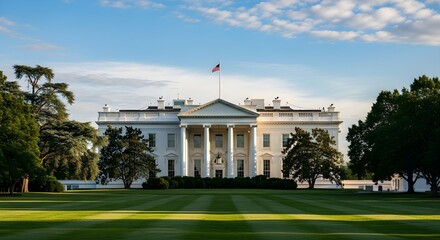 Obraz premium The White House: Washington D.C. Landmark Government Building Architecture