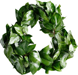 recycling symbol green leaves