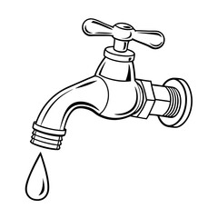 faucet with water drop