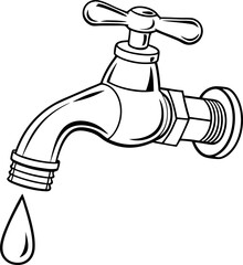 faucet with water drop