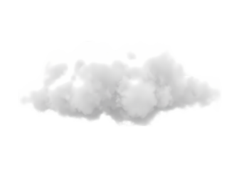 Pixelated Cloud: Digital Weather Element for Design Isolated on Transparent Background