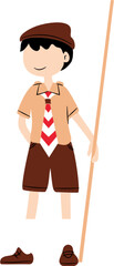 Boy scout illustration