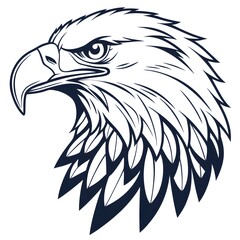 Fototapeta premium eagle head vector illustration