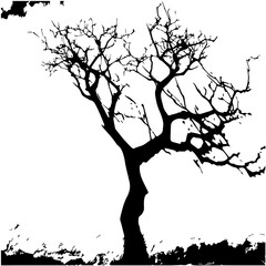 silhouette of a tree