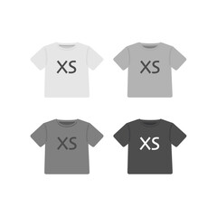 Tシャツ　服　サイズ表記（XS）　イラストセット