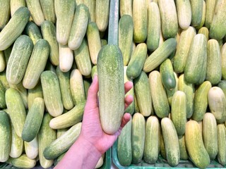 cucumbers on the market stall