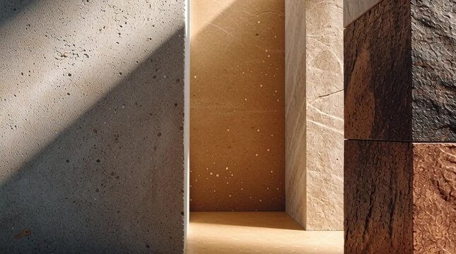 Architectural Wall with Light Shadows