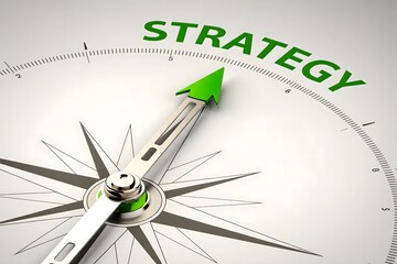 Strategy compass direction business planning marketing success leadership and navigation