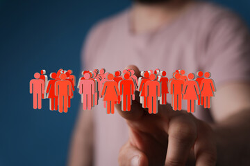 Image depicting diverse group of people, ideal for teamwork, community, or networking concepts.