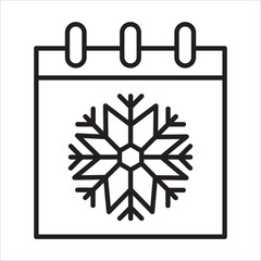 Winter icon outline vector