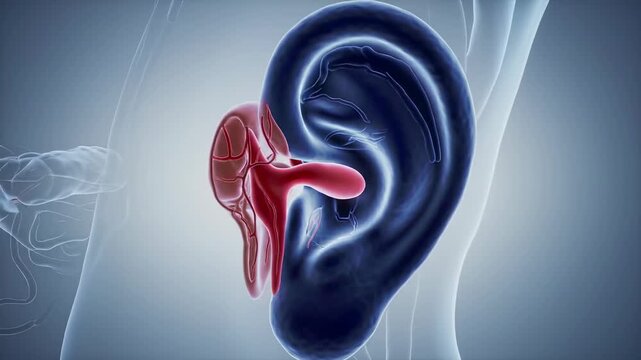 Ear Anatomy Showing Inner Structures