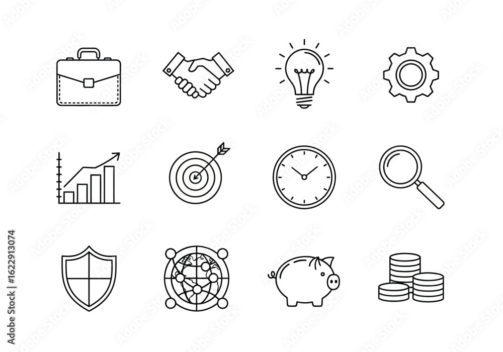 Aufkleber a collection of versatile digital icons designed for various applications featuring a broad spectrum