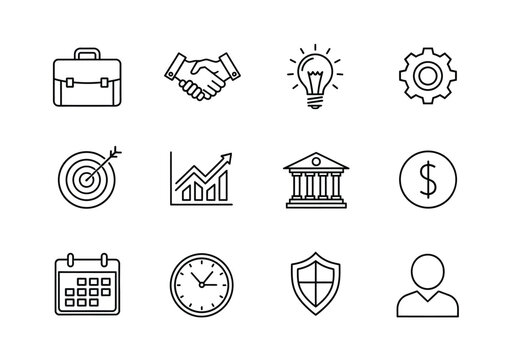 Versatile icon set featuring a single graphically rich design with a broad spectrum of color and font options