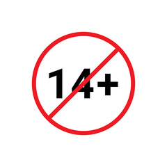 No 14+ sign, indicating restricted adult content for users under 18 years old