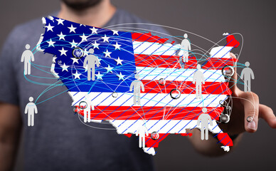 Visualizing the interconnectedness of individuals within the United States.