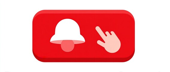 Don t miss out enable the red bell notification to stay updated a modern digital icon in bright