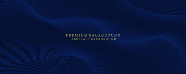 Premium background design with diagonal dark blue line pattern. Vector template for digital luxury banner, invitation, voucher, certificate. Eps10