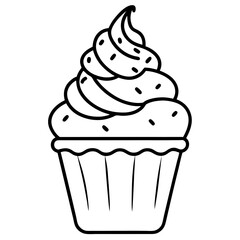 Ice Cream line art vector