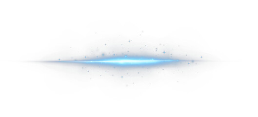 Blue Horizontal Lens Flares, Laser Light Beams, Glowing Streaks, Transparent Light Rays, Vector Glow Effect, Abstract Optical Flare, Isolated Blue Flash, Bright Illumination PNG Background